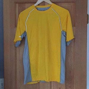 Men’s Gold & Grey Bike Shirt w/ Zippered Pocket